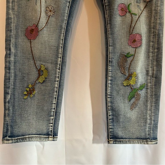 Pilcro & the Letterpress Floral-Bordado Novio Embroidered Boyfriend Jeans US 28 - Picture 11 of 16